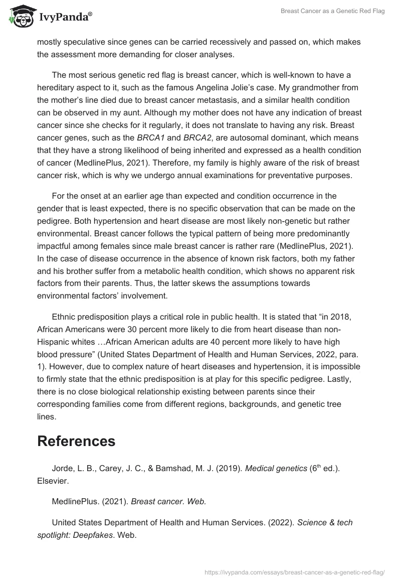 Breast Cancer as a Genetic Red Flag. Page 2