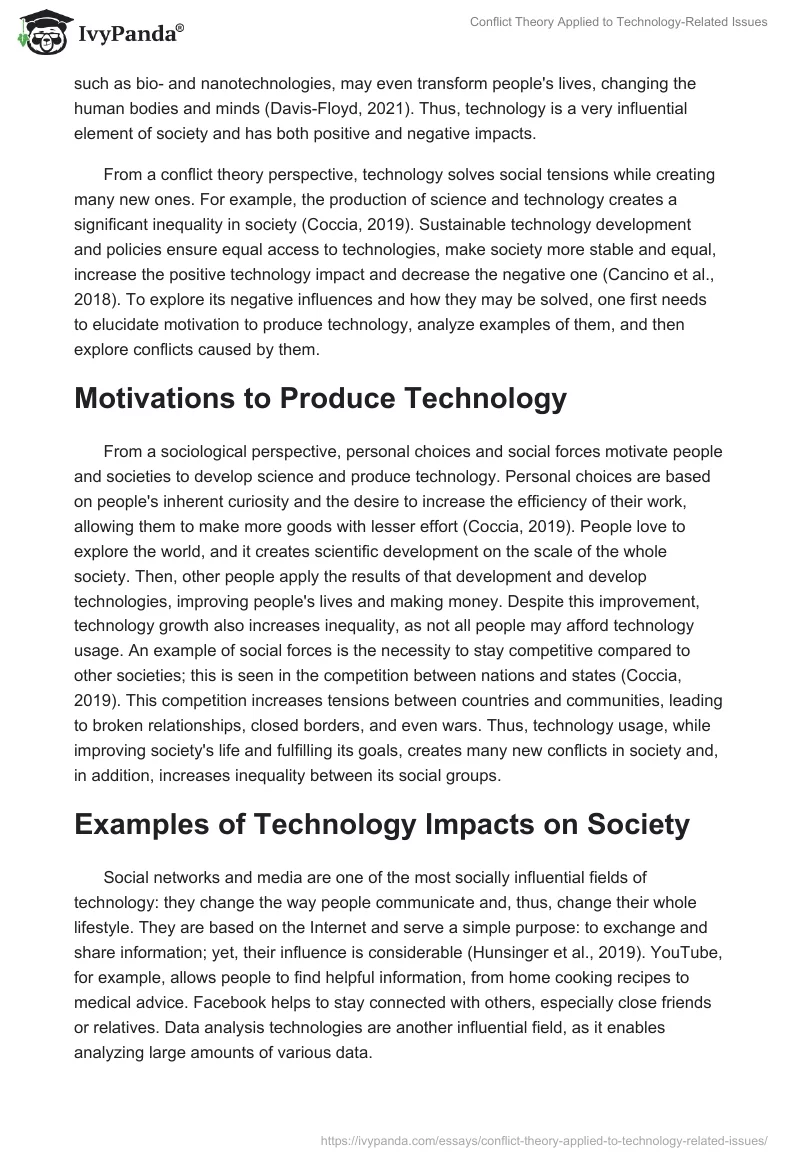Conflict Theory Applied to Technology-Related Issues. Page 3
