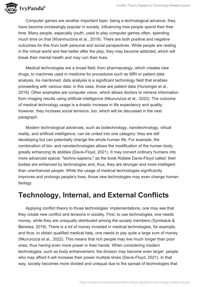 Conflict Theory Applied to Technology-Related Issues. Page 4