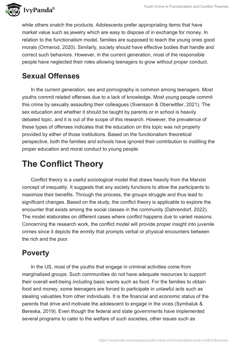 Youth Crime in Functionalism and Conflict Theories. Page 4