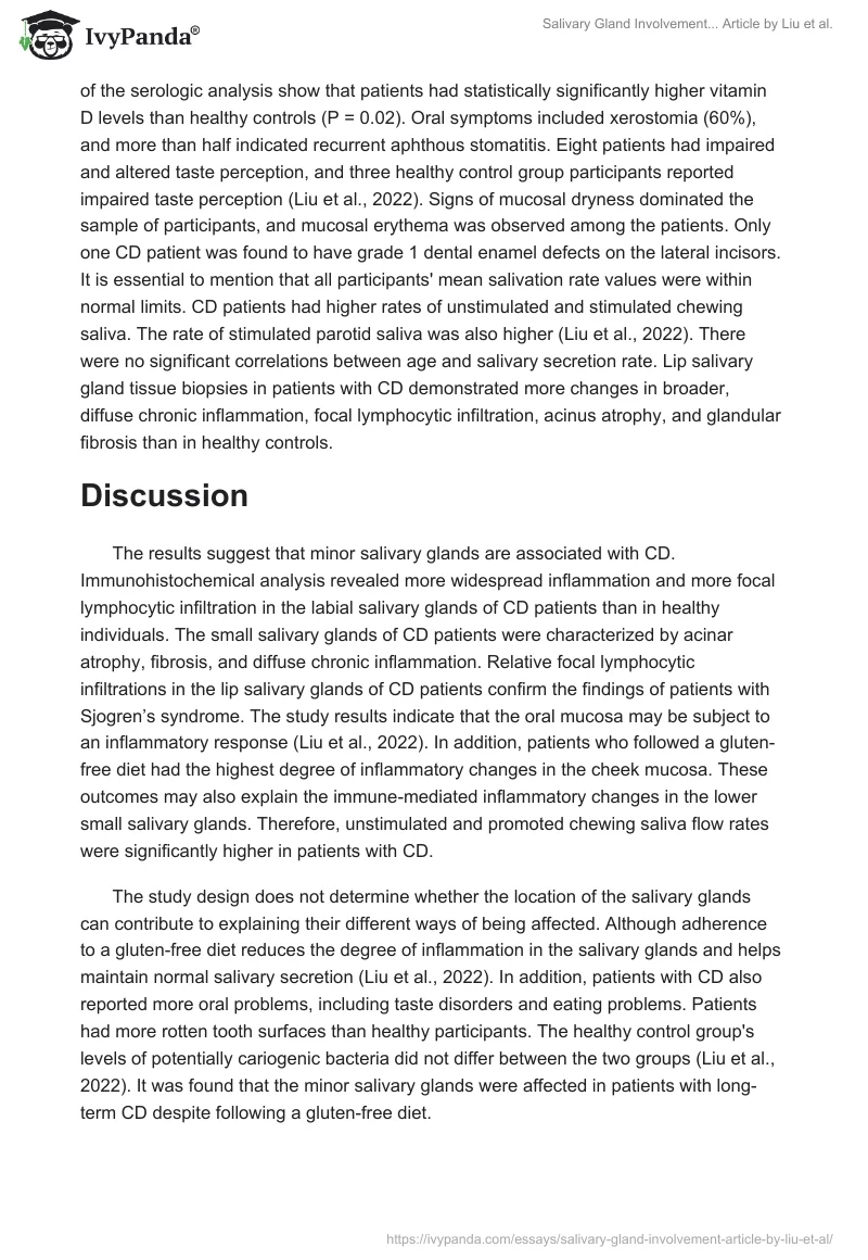 "Salivary Gland Involvement..." Article by Liu et al.. Page 3