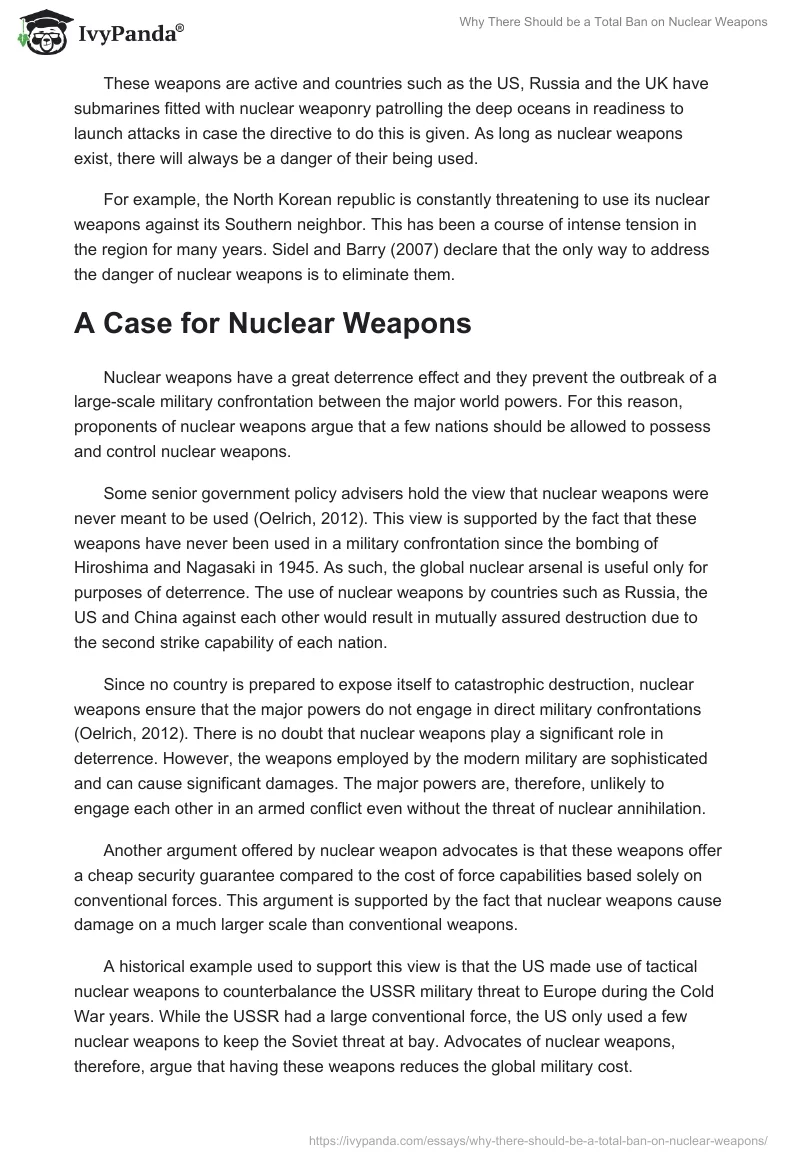 Why There Should be a Total Ban on Nuclear Weapons. Page 3