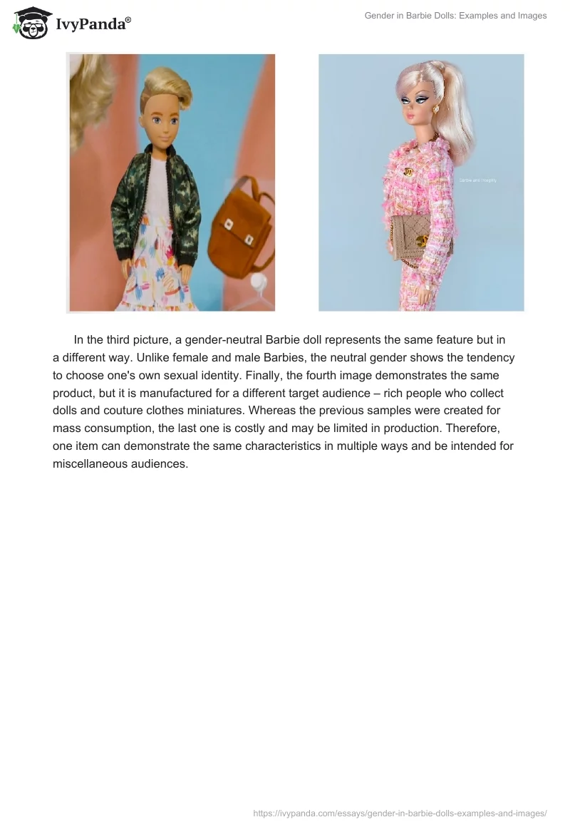Gender in Barbie Dolls: Examples and Images. Page 3