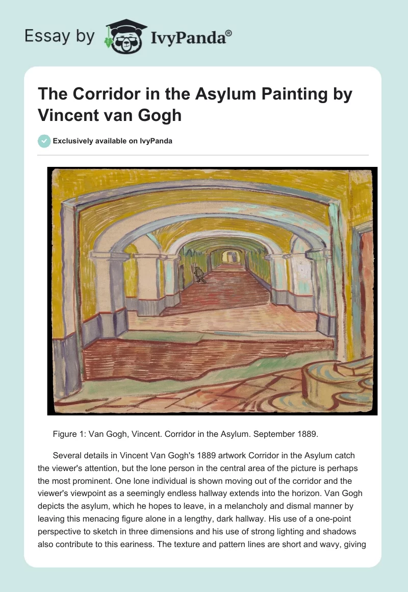 The "Corridor in the Asylum" Painting by Vincent van Gogh. Page 1
