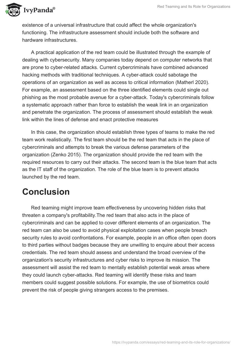 Red Teaming and Its Role for Organizations. Page 3