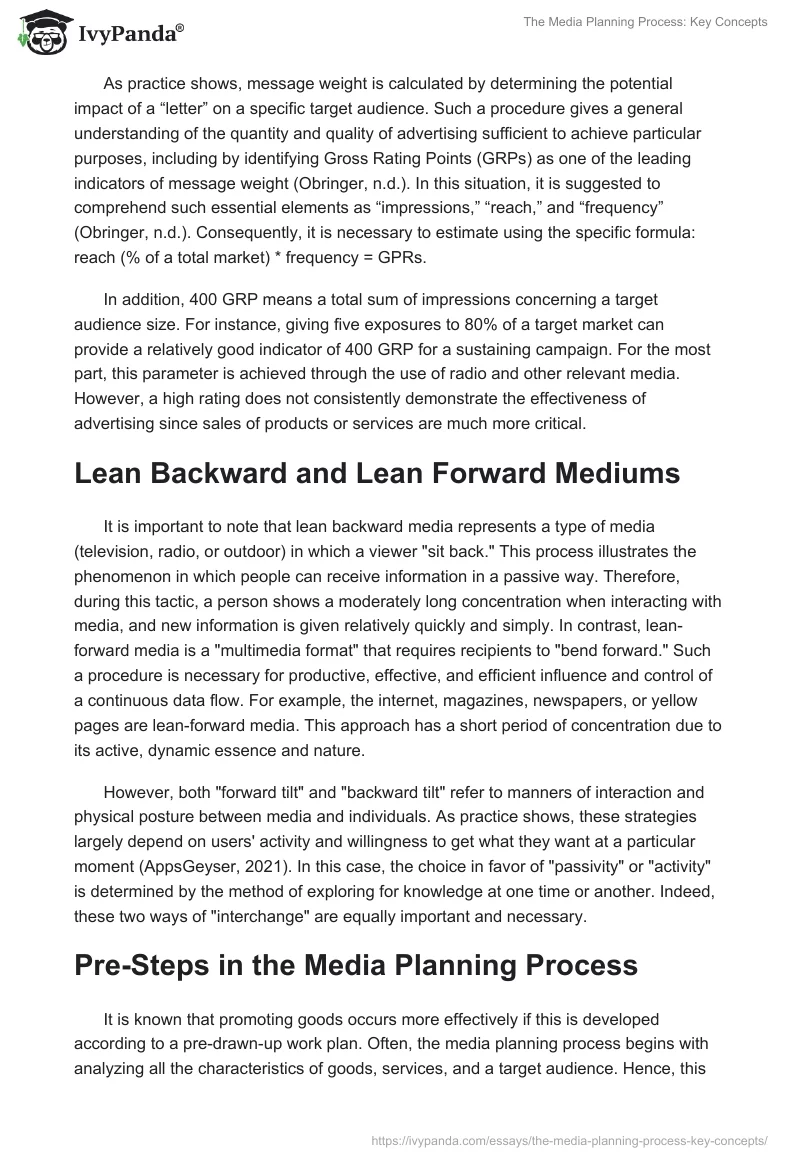 The Media Planning Process: Key Concepts. Page 2