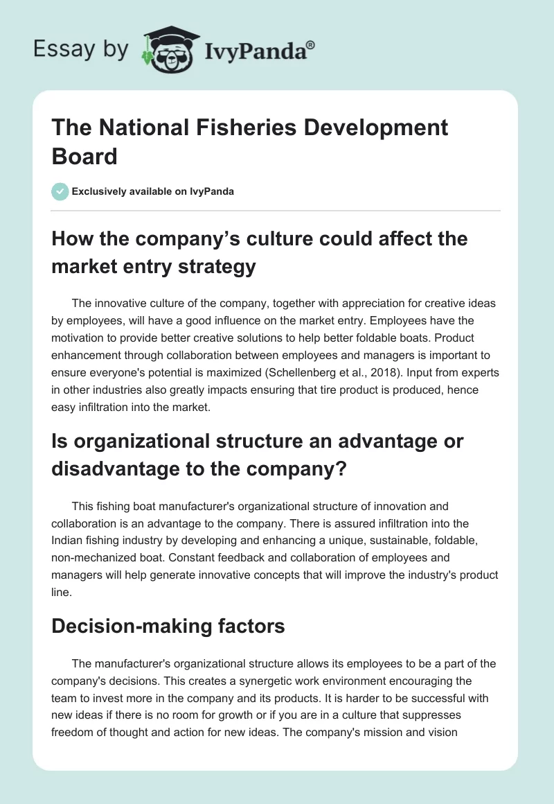 The National Fisheries Development Board. Page 1