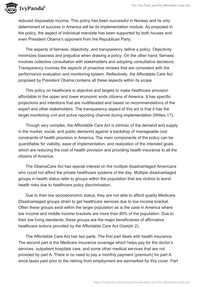 The Tea Party and the Affordable Care Act. Page 2