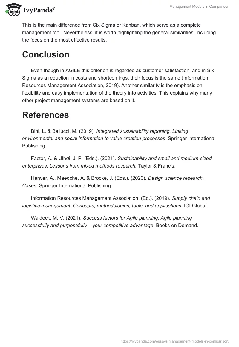 Management Models in Comparison. Page 2