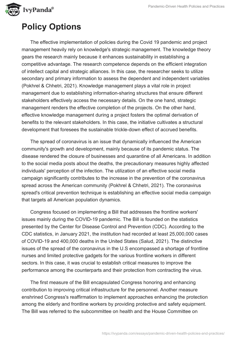 Pandemic-Driven Health Policies and Practices. Page 5