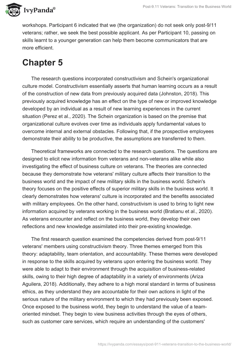 Post-9/11 Veterans: Transition to the Business World. Page 4
