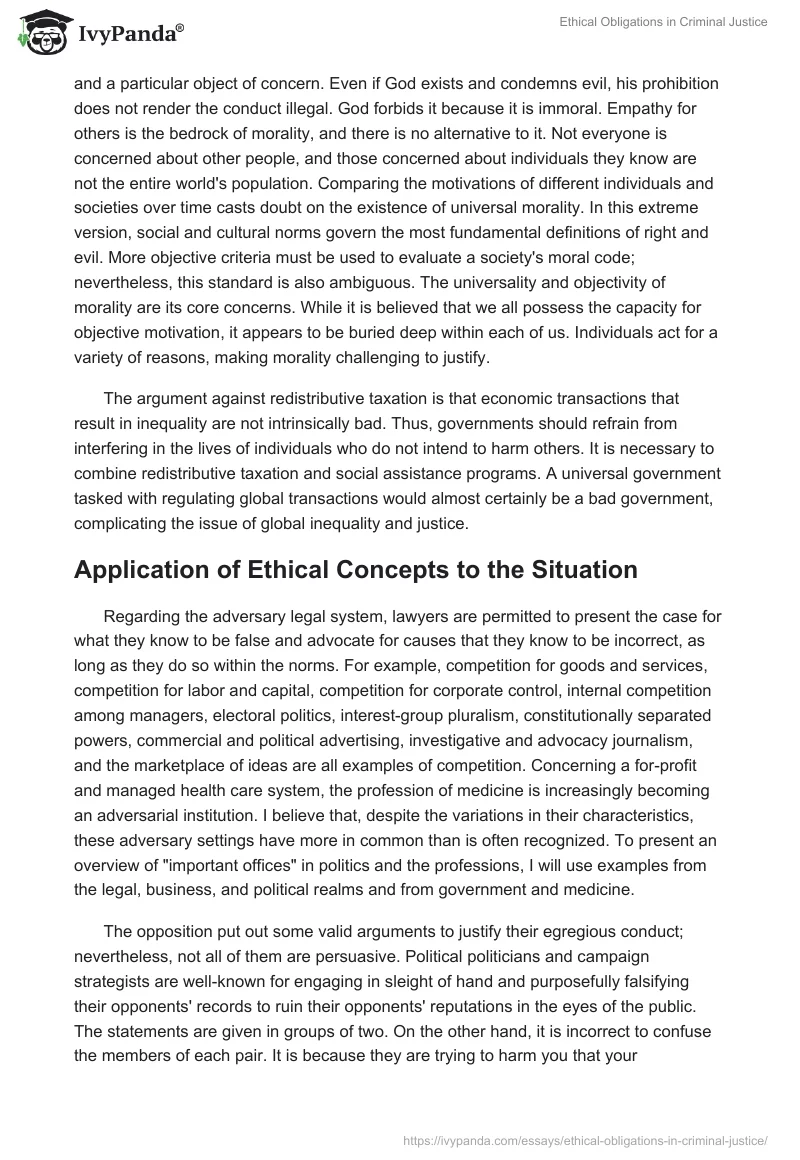 Ethical Obligations in Criminal Justice. Page 3