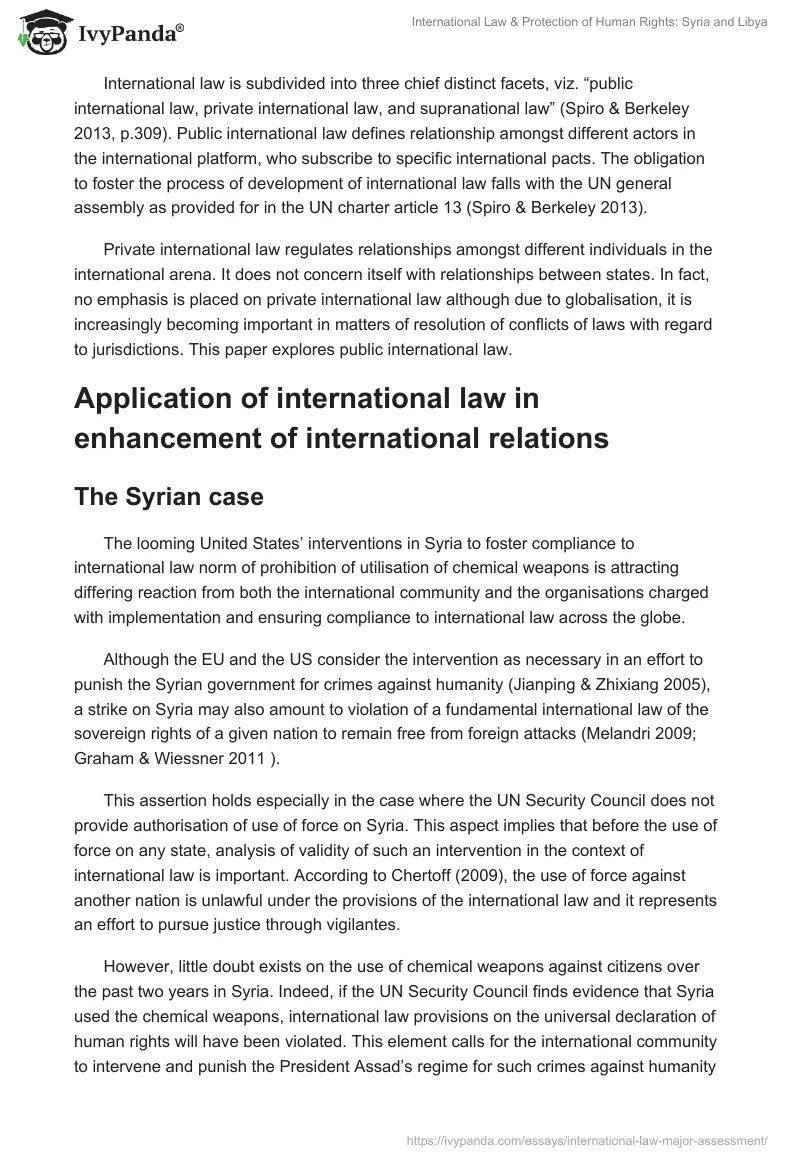 International Law & Protection of Human Rights: Syria and Libya. Page 3