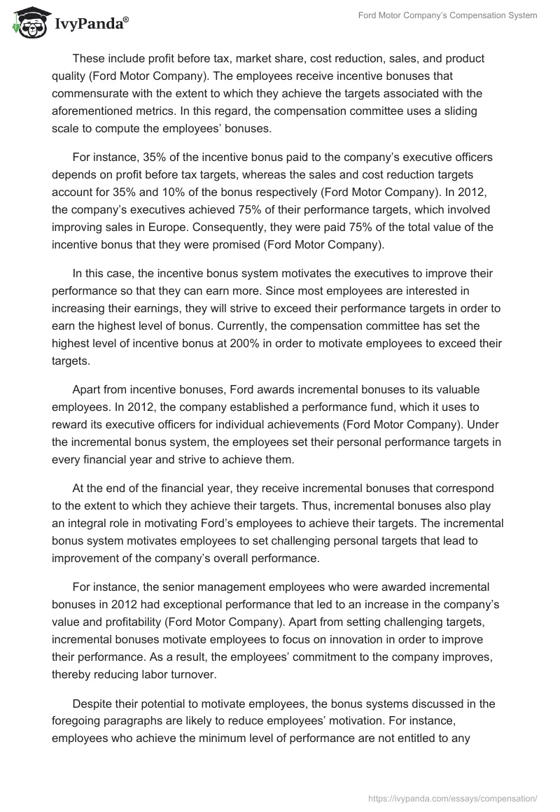 How Does Ford Treat Their Employees? Essay. Page 5