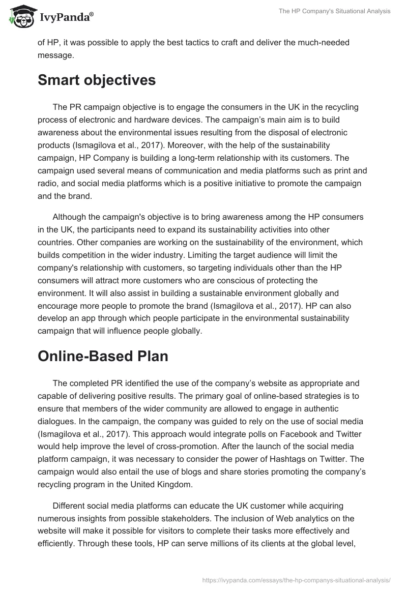 The HP Company's Situational Analysis. Page 2
