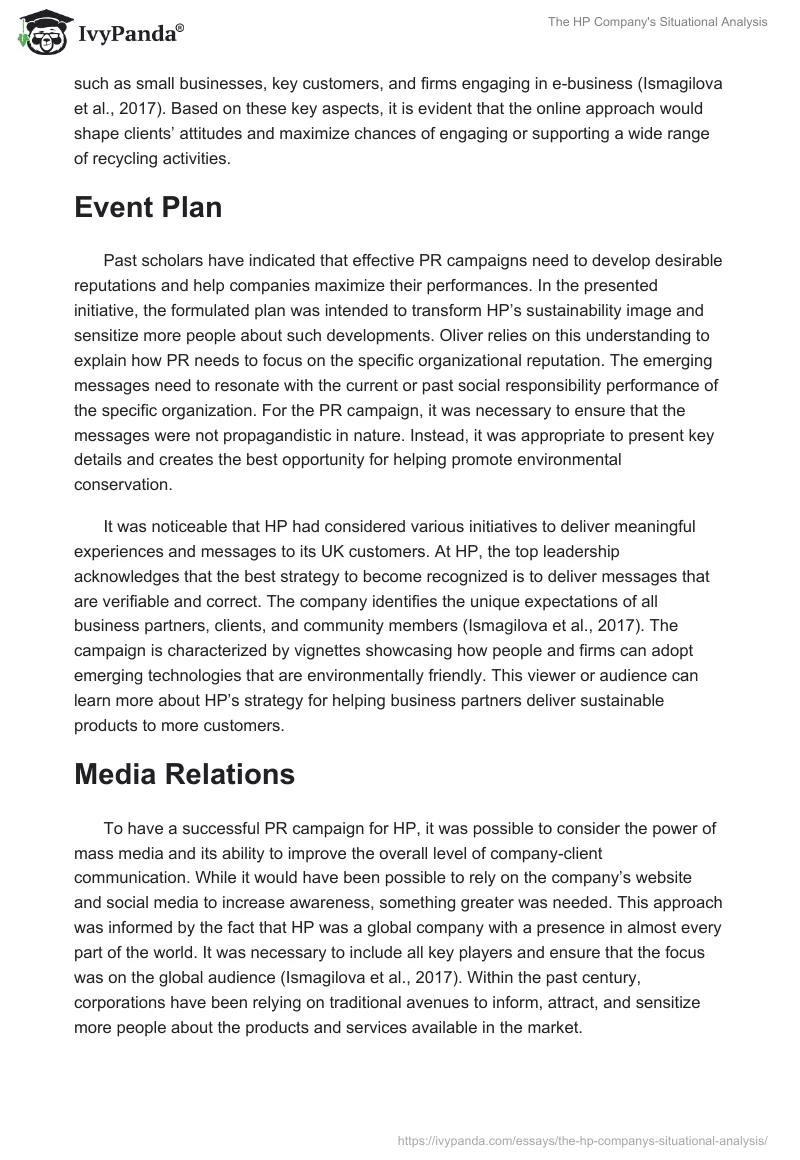 The HP Company's Situational Analysis. Page 3