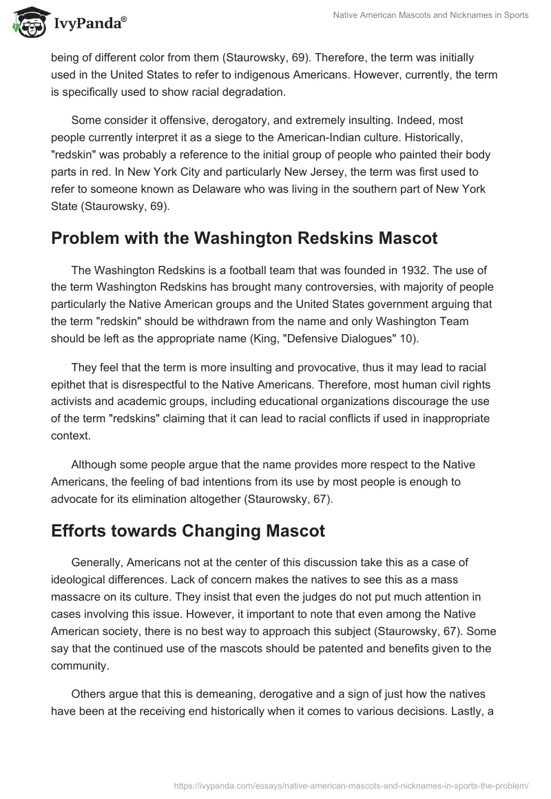 Native American Mascots and Nicknames in Sports. Page 2