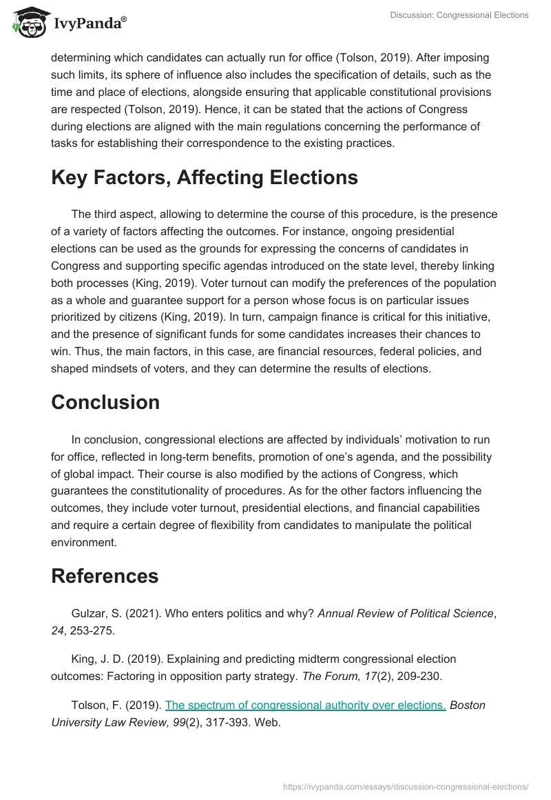 Discussion: Congressional Elections. Page 2
