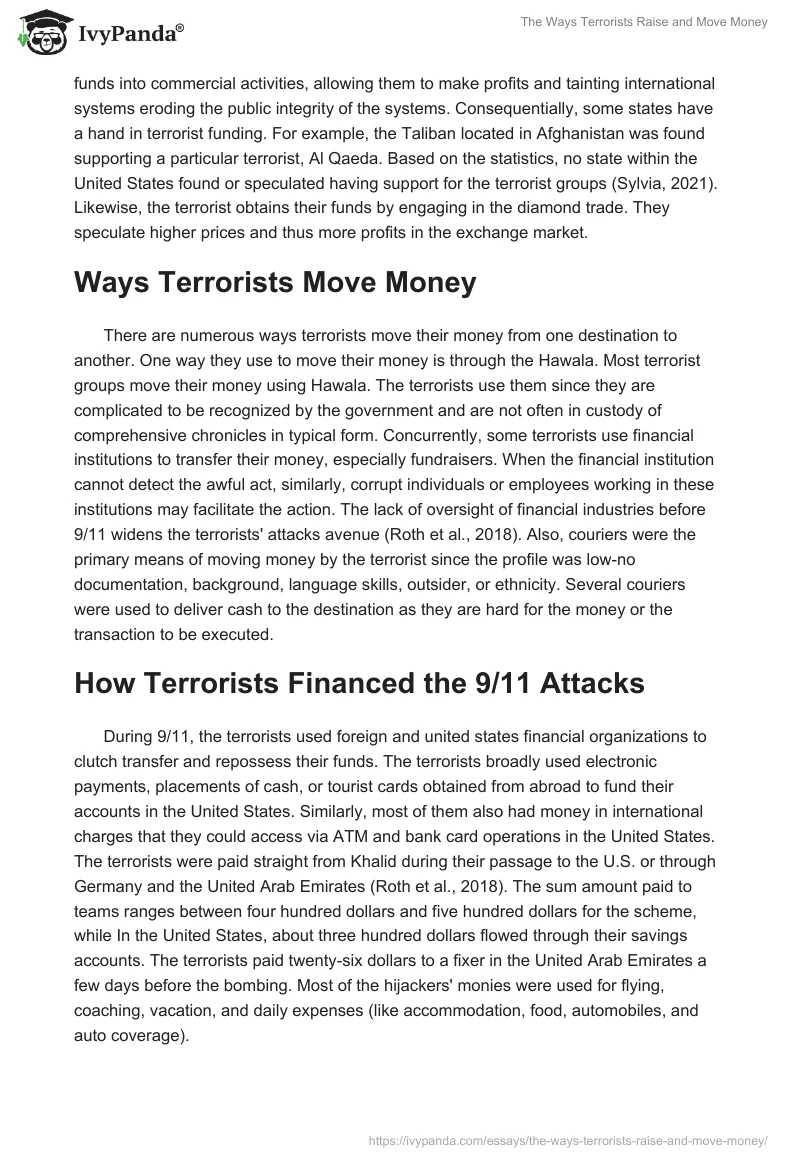 The Ways Terrorists Raise and Move Money. Page 2