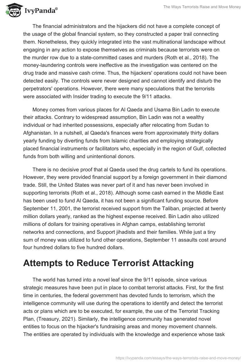 The Ways Terrorists Raise and Move Money. Page 3