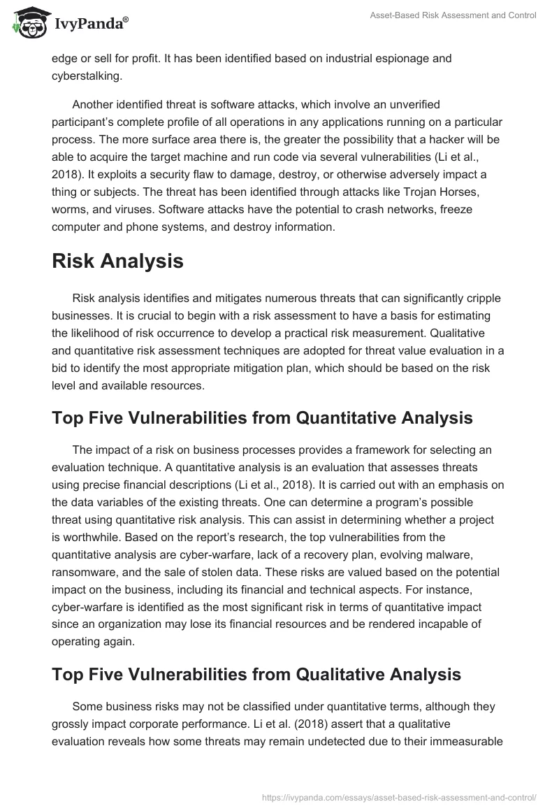 Asset-Based Risk Assessment and Control. Page 3