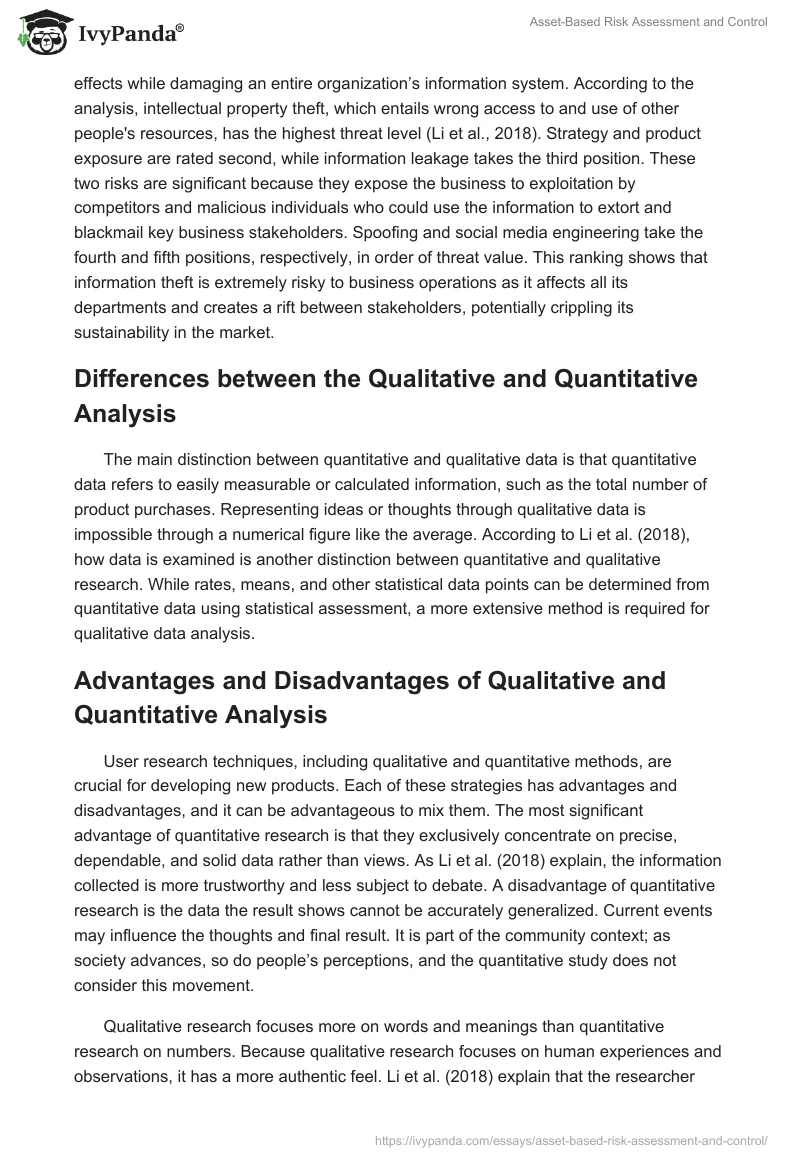 Asset-Based Risk Assessment and Control. Page 4