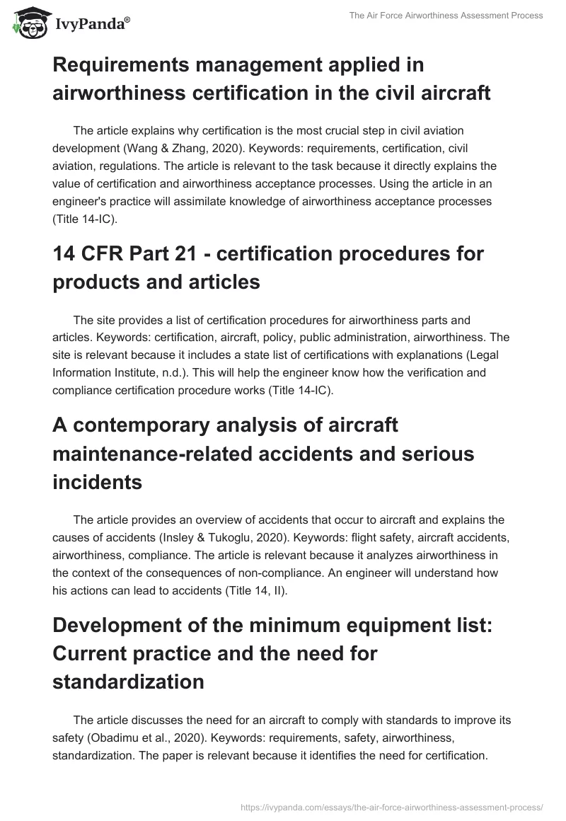 The Air Force Airworthiness Assessment Process. Page 2