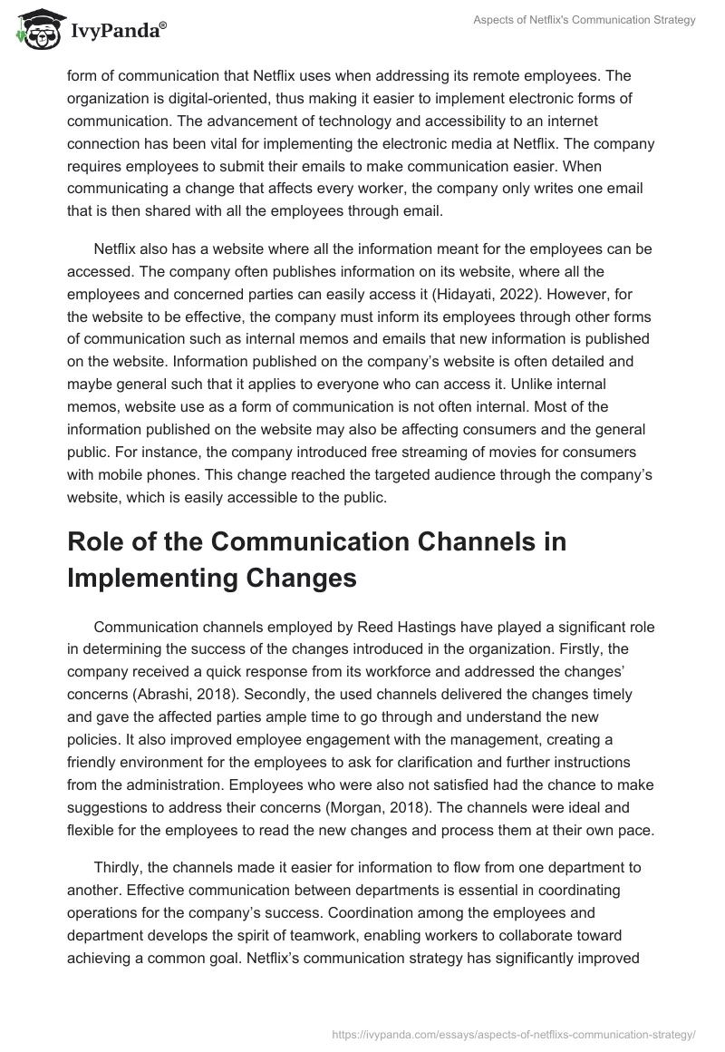 Aspects of Netflix's Communication Strategy. Page 4