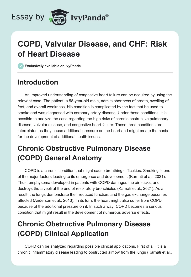 COPD, Valvular Disease, and CHF: Risk of Heart Disease. Page 1