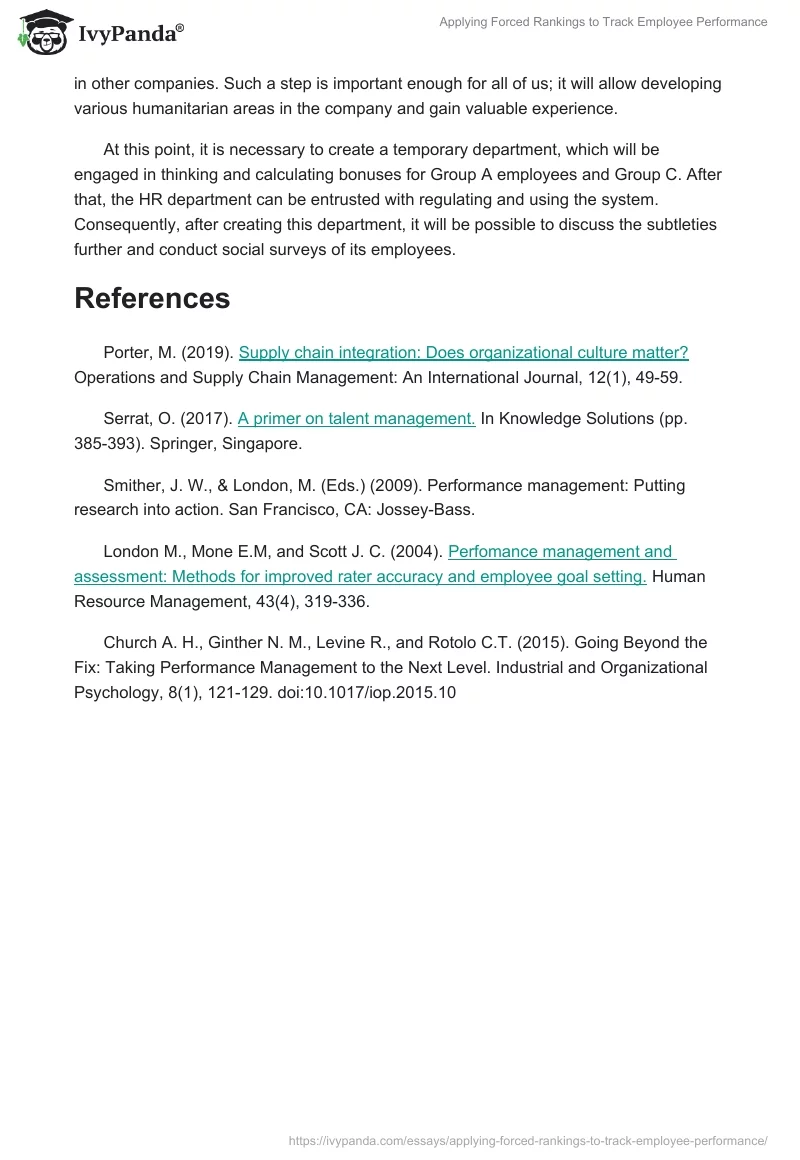 Applying Forced Rankings to Track Employee Performance. Page 5