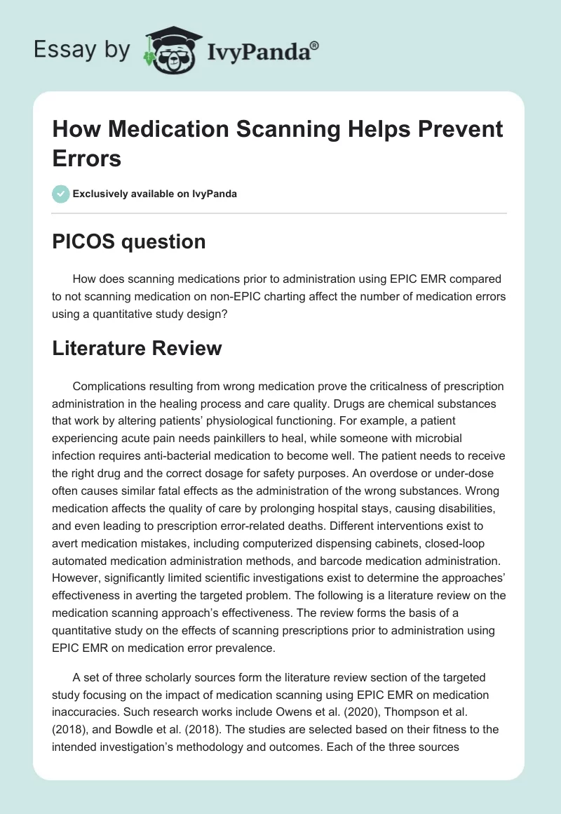 How Medication Scanning Helps Prevent Errors. Page 1
