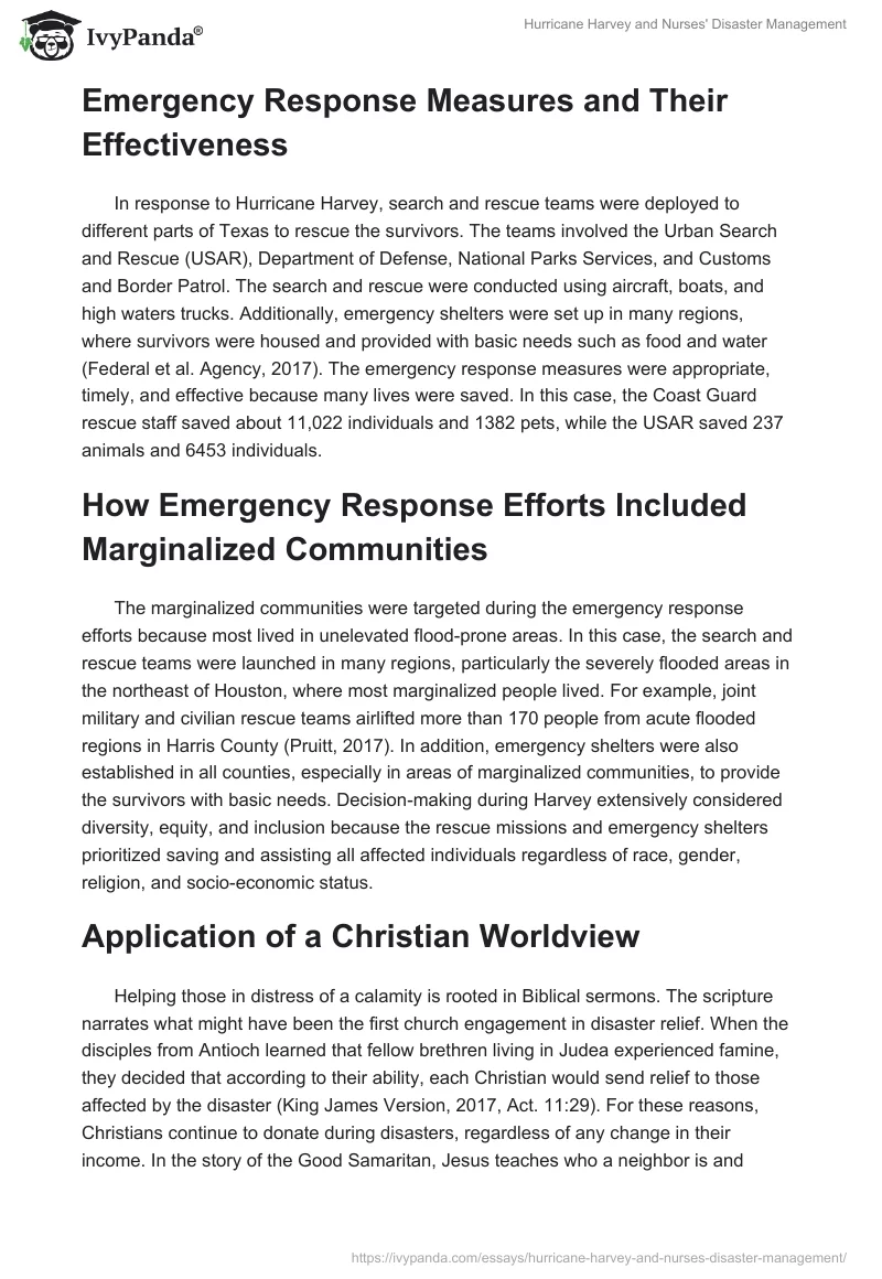 Hurricane Harvey and Nurses' Disaster Management. Page 2