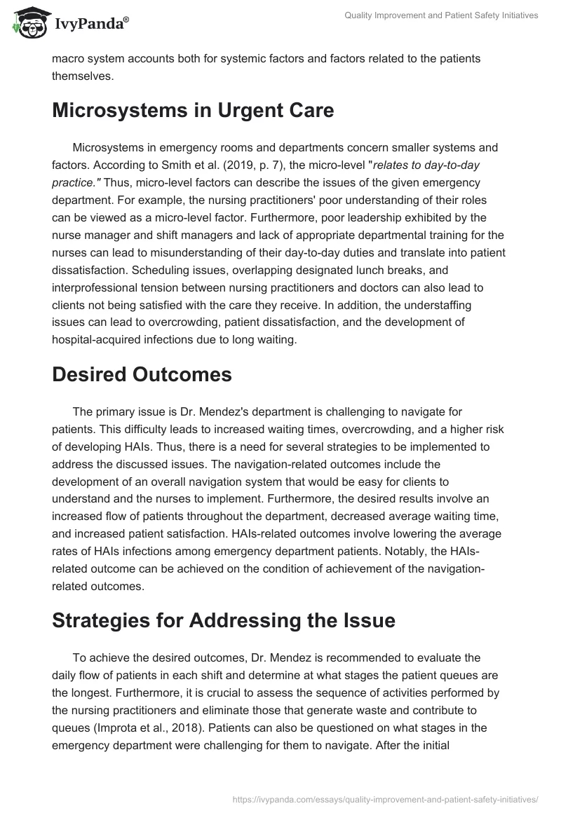 Quality Improvement and Patient Safety Initiatives. Page 2