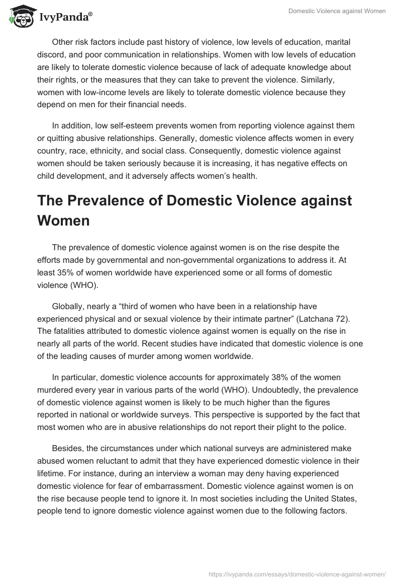 Domestic Violence against Women. Page 2