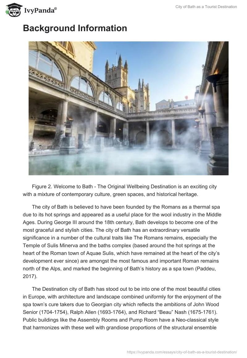 City of Bath as a Tourist Destination. Page 3