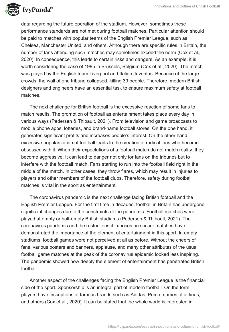 Innovations and Culture of British Football. Page 4