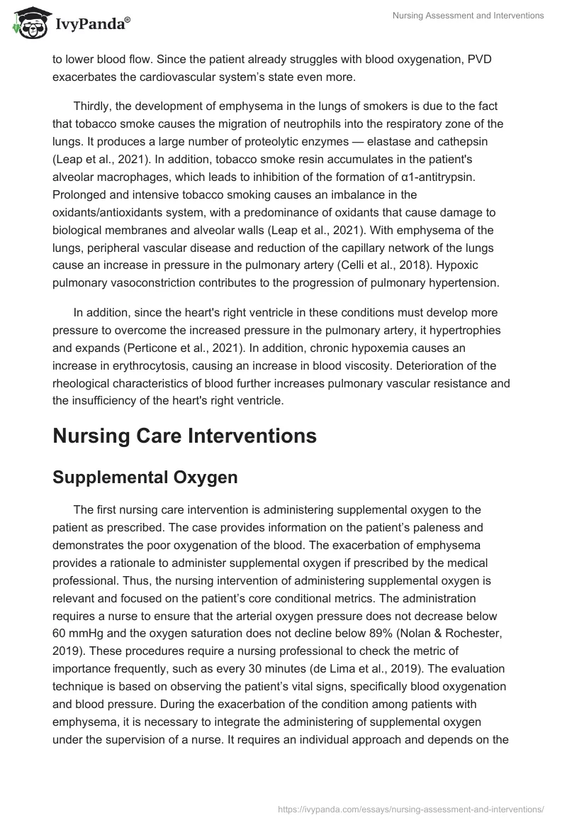 Nursing Assessment and Interventions. Page 3