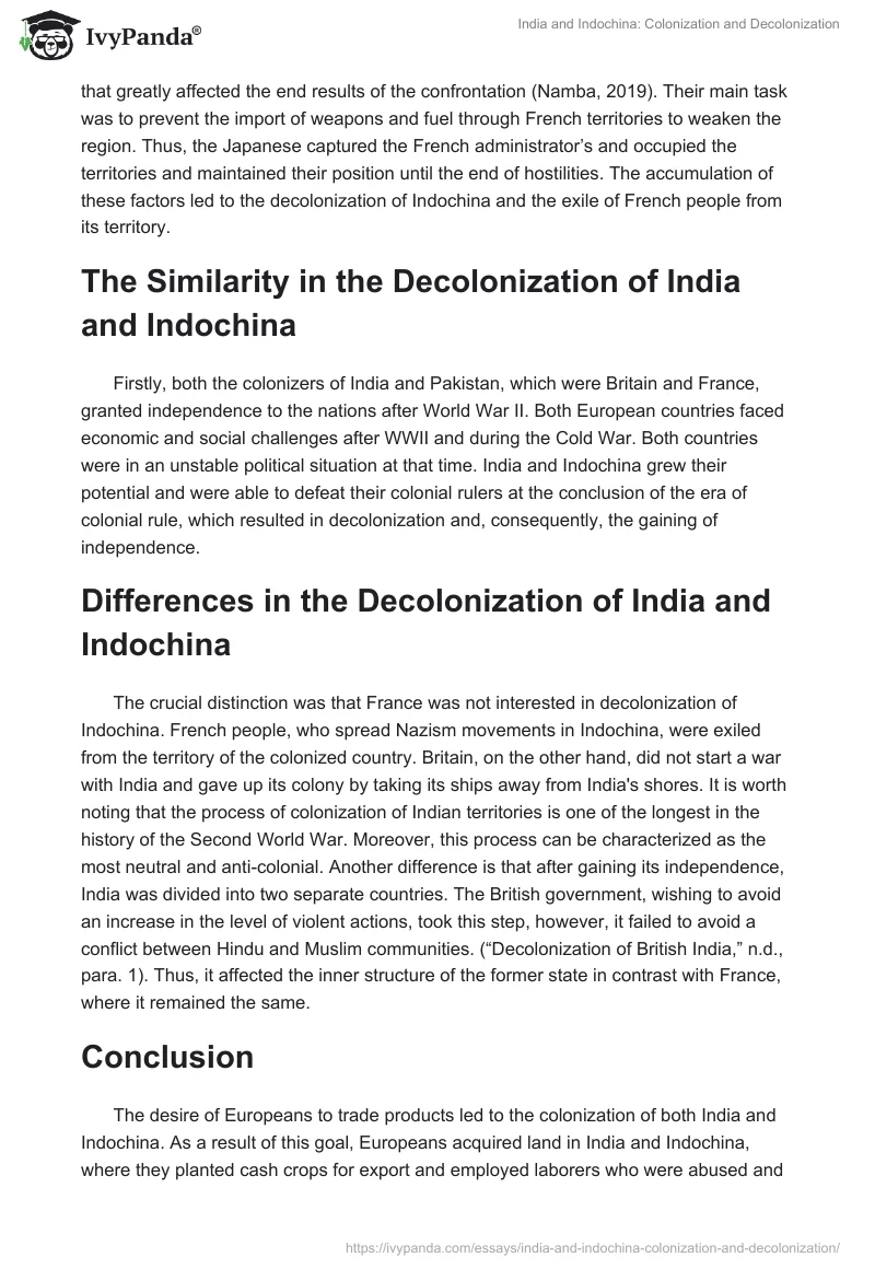India and Indochina: Colonization and Decolonization. Page 3
