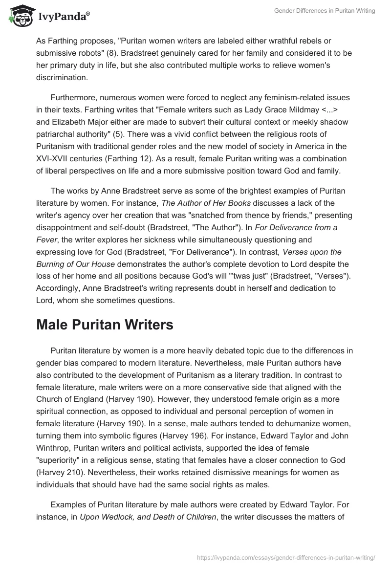 Gender Differences in Puritan Writing. Page 2