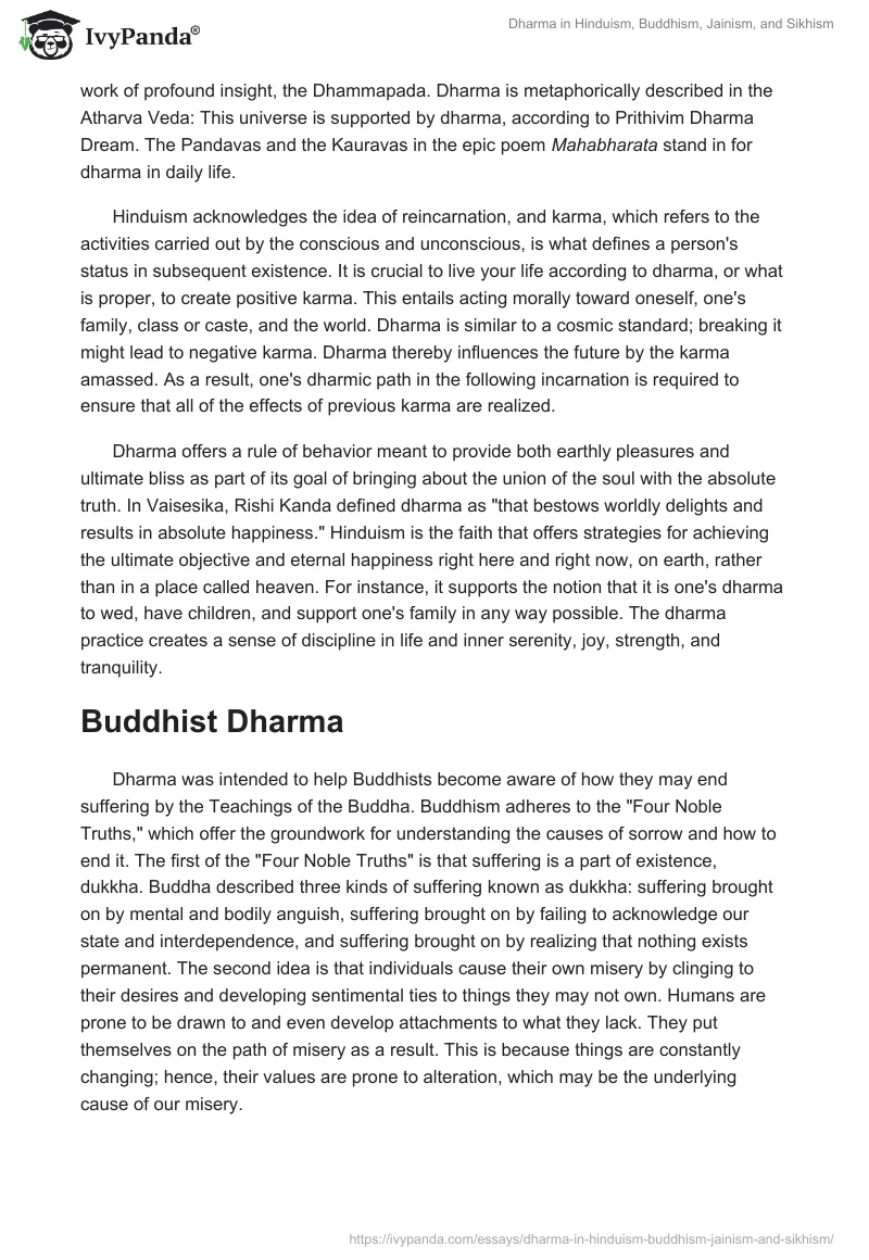 Dharma in Hinduism, Buddhism, Jainism, and Sikhism. Page 2