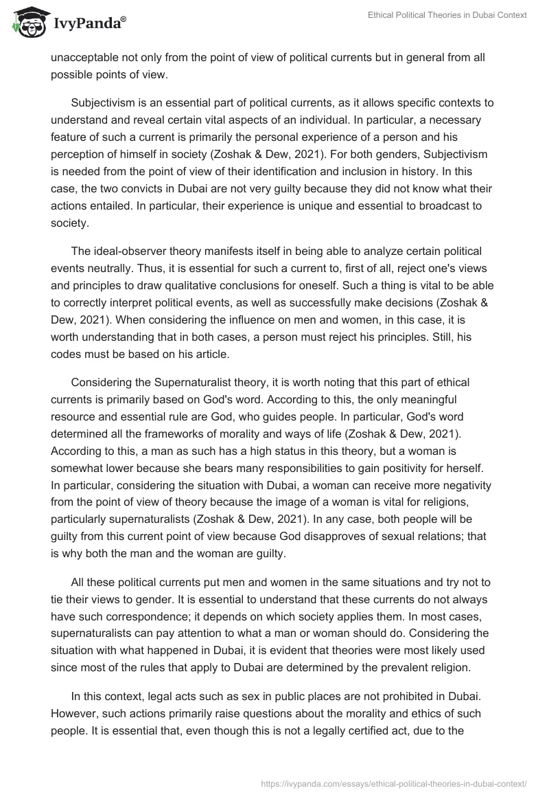 Ethical Political Theories in Dubai Context. Page 2
