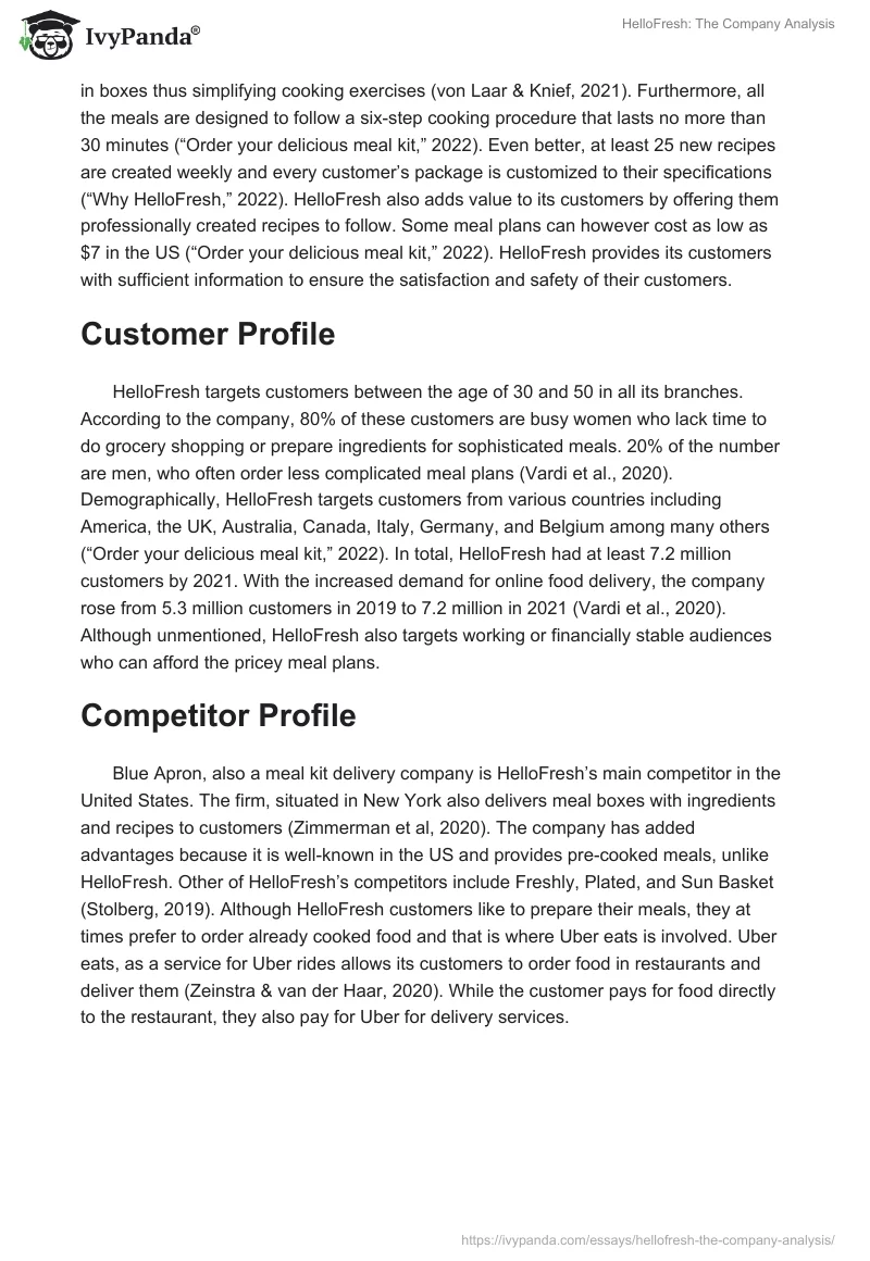 HelloFresh: The Company Analysis. Page 2