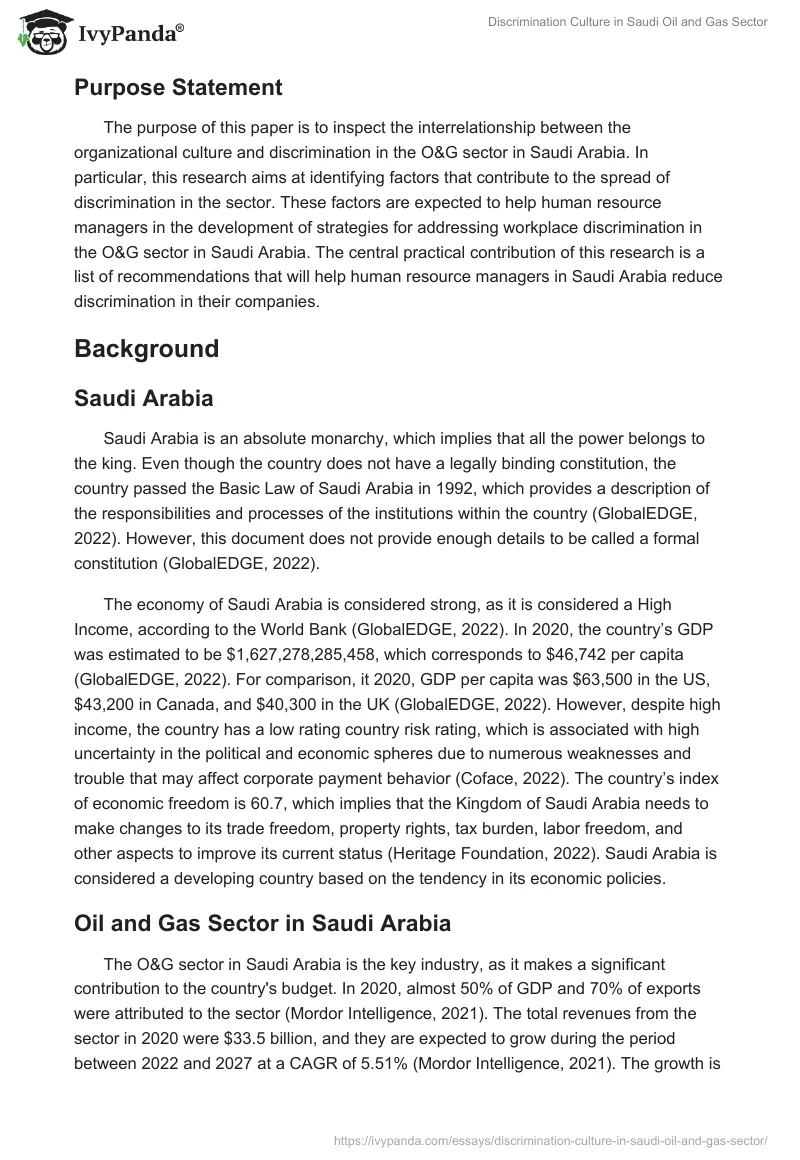 Discrimination Culture in Saudi Oil and Gas Sector. Page 3