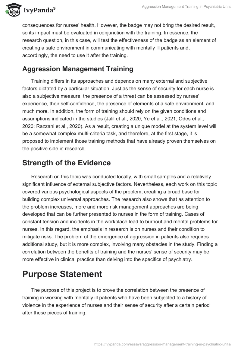 Aggression Management Training in Psychiatric Units. Page 5