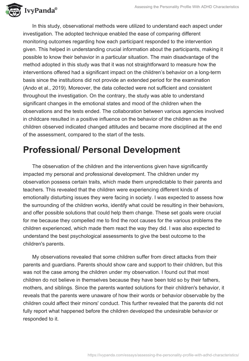 Assessing the Personality Profile With ADHD Characteristics. Page 2