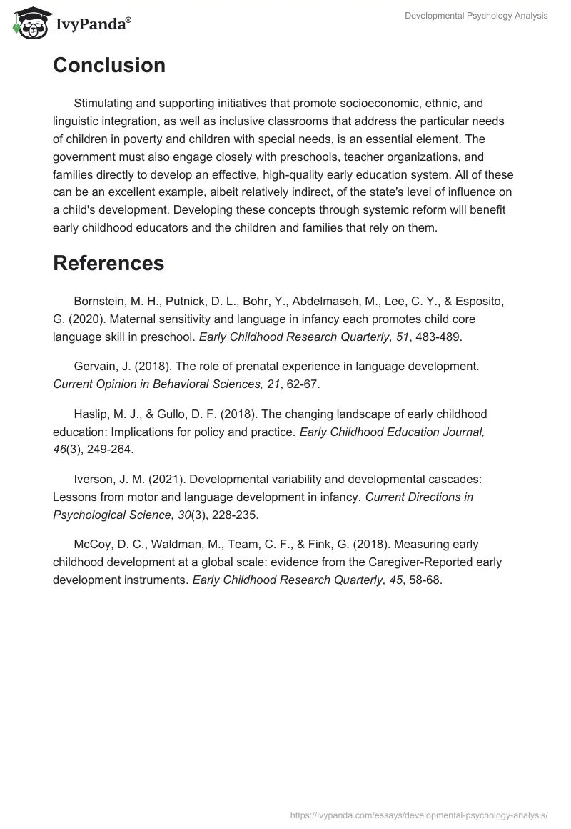 Developmental Psychology Analysis. Page 3