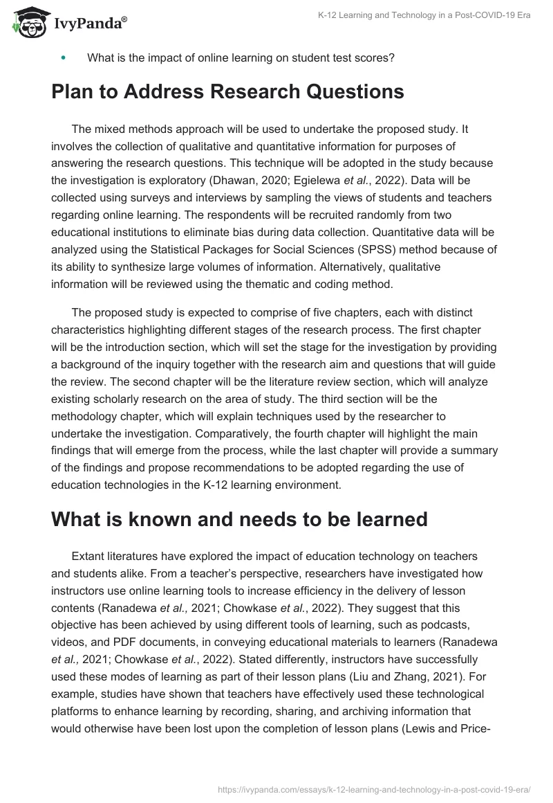 K-12 Learning and Technology in a Post-COVID-19 Era. Page 2
