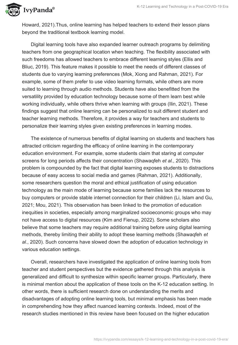 K-12 Learning and Technology in a Post-COVID-19 Era. Page 3