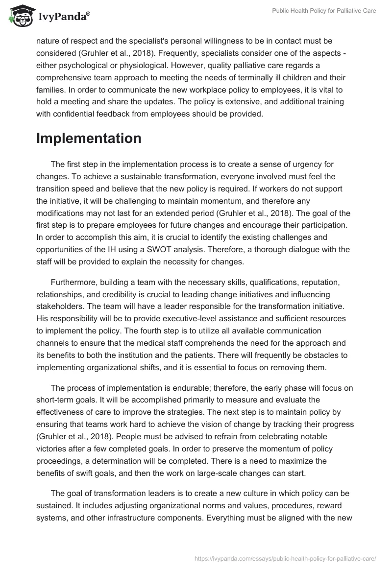 Public Health Policy for Palliative Care. Page 2