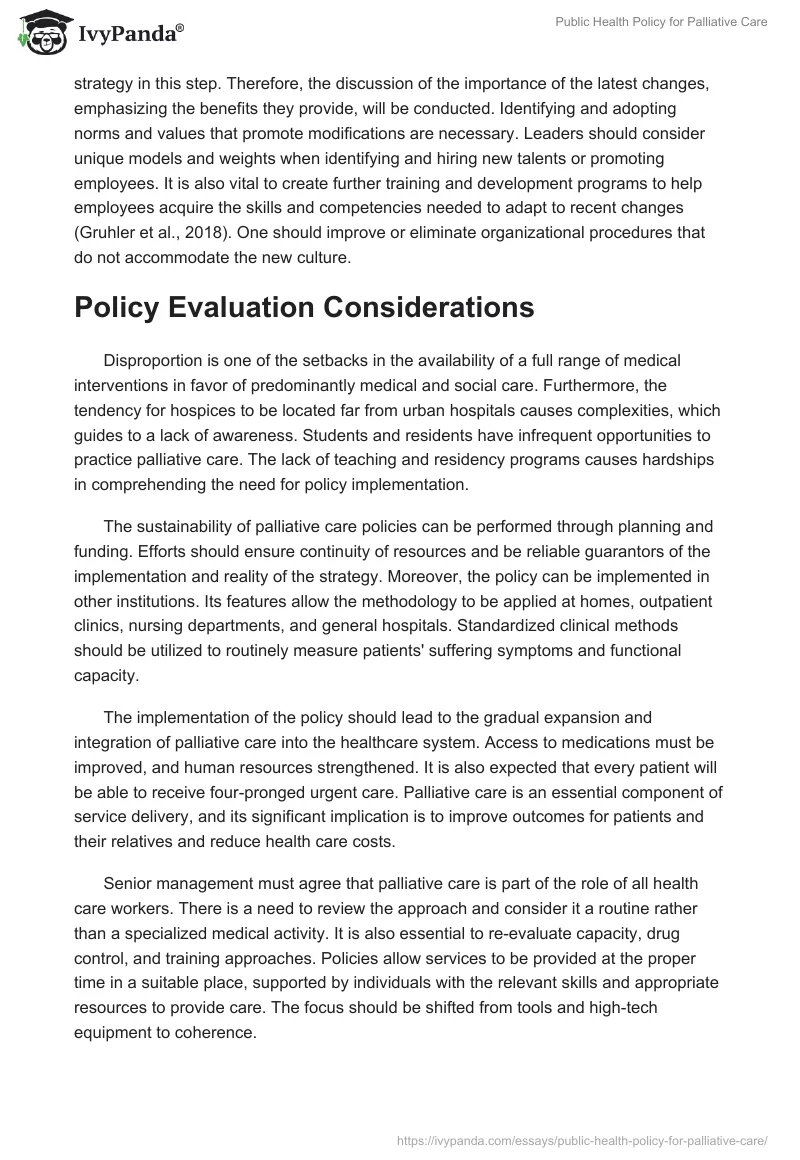 Public Health Policy for Palliative Care. Page 3